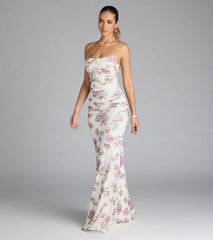 Maribelle Corset Floral Mermaid Formal Dress