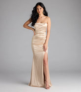 Elenora Lace-Up Mermaid Satin Formal Dress