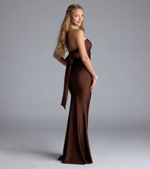 Kimberly Strapless Tie-Back Mermaid Formal Dress