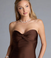 Kimberly Strapless Tie-Back Mermaid Formal Dress