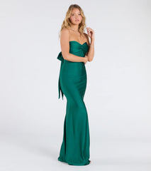 Kimberly Strapless Tie-Back Mermaid Formal Dress