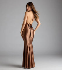 Jen V-Neck Halter Mermaid Formal Dress