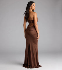 Georgina Strapless Lace-Up Mermaid Formal Dress