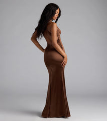 Rosella Open Back Mermaid Satin Formal Dress