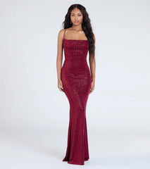 Joan Lace-Up Mermaid Glitter Formal Dress