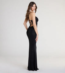 Joan Lace-Up Mermaid Glitter Formal Dress