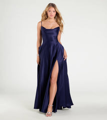 Winslow Formal Satin Lace-Up Dress