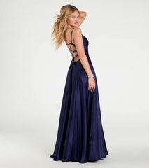 Winslow Formal Satin Lace-Up Dress