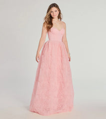 Jayla Floral Rosette A-Line Ball Gown