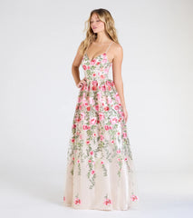Felicity Lace-Up A-Line Floral Tulle Ball Gown