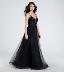 Alessa Lace-Up Corset A-Line Ball Gown