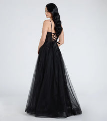 Alessa Lace-Up Corset A-Line Ball Gown