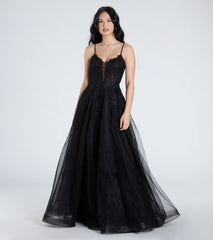 Alessa Lace-Up Corset A-Line Ball Gown
