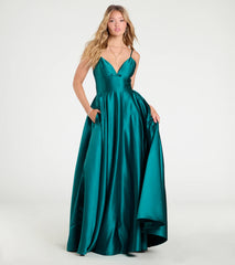 Daniela Satin A-Line Ball Gown