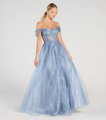 Yarelis Corset A-Line Glitter Tulle Ball Gown