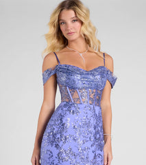 Marie Cold Shoulder Corset Lace-Up Mermaid Gown