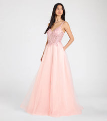 Mae Corset Lace-Up A-Line Ball Gown