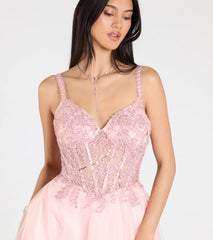 Mae Corset Lace-Up A-Line Ball Gown