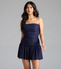 Covetable Charm Strapless Mini Skater Dress