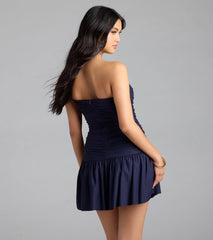 Covetable Charm Strapless Mini Skater Dress