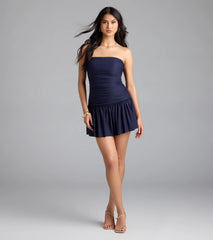 Covetable Charm Strapless Mini Skater Dress