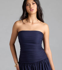 Covetable Charm Strapless Mini Skater Dress