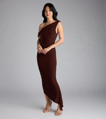 Can't Deny It One-Shoulder Bodycon Midi Dress