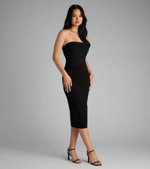 Simply Fab Ponte Knit Midi Tube Dress