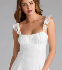 Cutest Ever Flutter Sleeve Mini Dress