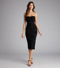 Crush Alert Bodycon Midi Dress