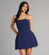 Simply Striking Crepe A-Line Mini Dress