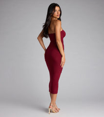 Spiral Into Style Cutout Bodycon Midi Dress