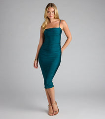 Dreamy Energy Sleeveless Bodycon Midi Dress