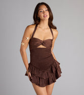 Ruffle Ready Drop Waist Skater Dress