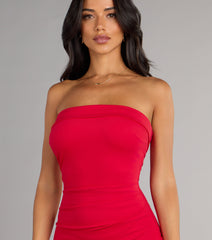Chic Look Strapless Bodycon Mini Dress