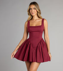 Sugar And Spice Sleeveless Tie-Back Skater Dress