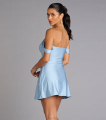 Effortless Charm Off-The-Shoulder Mini Dress