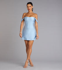 Effortless Charm Off-The-Shoulder Mini Dress