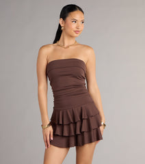 Ruffle It Up Strapless Mini Dress