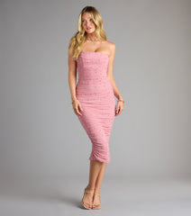 Dripping in Pearls Mesh Midi Dress