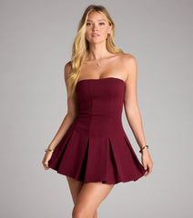 Just Add Plans Strapless Skater Dress