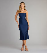Cut to It Strapless Midi Dress