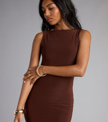 Low-Key Luxe Open Back Midi Dress