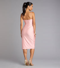 Sleek And Smooth High Slit Midi Dress