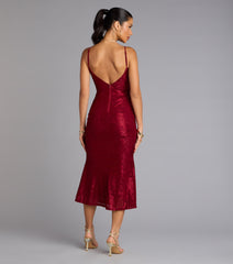 Chic Masterpiece Low Back Lace Midi Dress