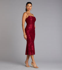 Chic Masterpiece Low Back Lace Midi Dress