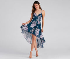 Sugar And Spice Floral High-Low Dress