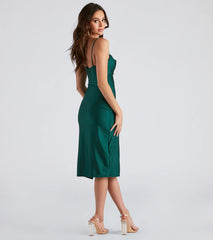 Sleek And Smooth High Slit Midi Dress