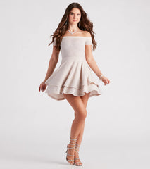 Spectacular Glow Glitter Skater Dress