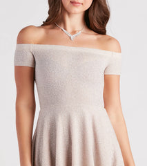 Spectacular Glow Glitter Skater Dress